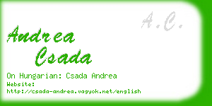 andrea csada business card